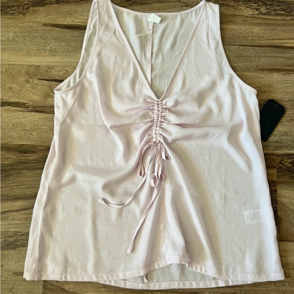 Melrose and Market Light Pink Ruched Tank Top